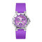 Ladies Round Multifunction Wrist Watch With Vogue Six Hands Purple supplier