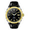 Black Classic Men Watches Vogue Multifunction With Leather Strap supplier