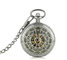 Round Alloy Silver Pocket Watches Vintage Fashion Hollow Watches For Men supplier
