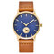 OEM fashion watch ,Stainless steel watch with genuine leather strap,OEM Wrist watch with Japan Quartz Movement supplier