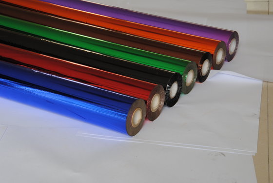 China Red Blue Green Stamping Coloured Foil Rolls For Paper Box / Greeting Card supplier