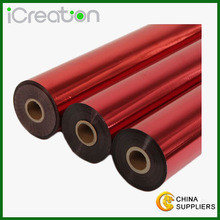 China Red Food Packing Coloured Foil Rolls Paper Sheets Flat Hot Stamp 120M Length supplier