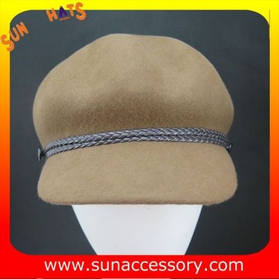 China Fashion hot sale wool felt newsboy hats for womens,100% Australia wool felt hats for girls supplier
