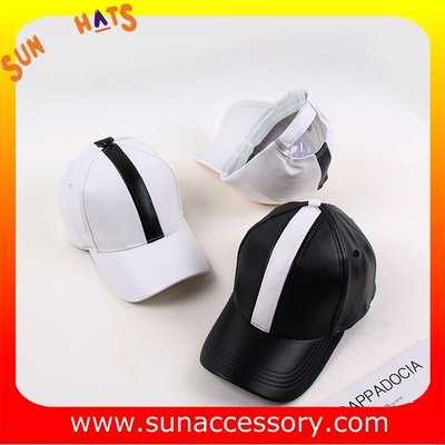 China QF17019 Sun Accessory customized wholesale PU leather baseball caps and hats ,caps in stock MOQ only 3 pcs supplier