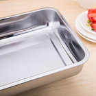 Thickened and deepened Stainless Steel Square Plate Tray  Steamed  Barbecue Plate