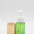 50ml 110ml Green Plastic Face Moisturizing Lotion Pump Bottle With Golden Cap