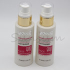 Screen Printing Handling 100ml Plastic Cosmetic Lotion Bottle with Golden Pump