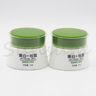New Design 50ml Plastic Cosmetic Cream Jar with Green Screw Cap