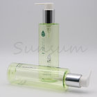 200ml Green Transparent Plastic PET Shampoo Bottle with Sliver Lotion Pump