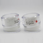 Luxury 50ml Clear Plastic Double Wall Cream Jar with Double Cap