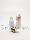 30ml Matte White Plastic PET Cosmetic Bottle with Rose Golden Sray Pump