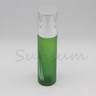 150ml Green Frosted Plastic Cosmetic Lotion Pump Bottle with Sliver Cap