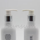 Screen Printing 200ml Square Plastic Shampoo Bottle with Sliver Lotion Pump