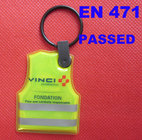 Reflective PVC Keyring with LED, Reflective Keychain with Light