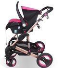 OEM high view baby stroller 3 in 1 carriage with EN1888