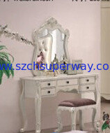 Berkshire Hathaway dressing table with mirror /makeup table /french wooden dresser