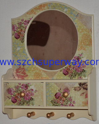 Luxury wooden makeup case with mirror 116-005/40*12*53CM