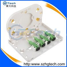 China 4 Port Fiber Optic Terminal Box With SC/APC Adapter and 1.5M SC/APC Simplex Fiber Pigtail supplier