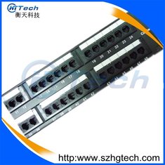 China 48 Port Cat6 UTP Patch Panel 8P8C Black Color in Network System supplier