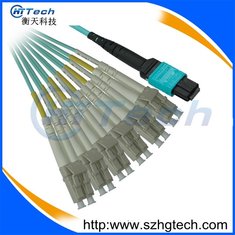 China MPO/LC OM3 12Core Fiber Optic Patch Cable Fanout 2.0mm Patch Cord supplier