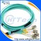 Ribbon Type MPO-LC OM3 10G Fiber Optic Patch Cord supplier