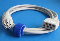 3-lead/5-lead trunk cable, BP88S ECG cable, 5-Lead, EC, 9ft & 6pin plug/6pin yoke, Compatible with Colin