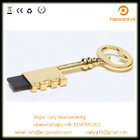 1GB 2GB 4GB 8GB , gold color Key Shape USB Flash memory drive, promotional gift