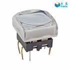 Gold plated terminal material 15*15 Reset Push Button Switches White Color Led Illuminated For Broadcasting system