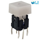 Momentary Illuminated tact switch with transparent tactile cap and 3V LED