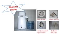 Water Distiller (stainless steel inside and filter), water treatment machine,