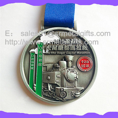 China Metal Championship medal with ribbion, enamel sports event medals factory wholesale supplier