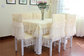 Rosette lace wedding tablecloths and chair covers with 3D raised roses, supplier