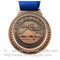Metal Challenge Awards Medal with ribbon, custom enamel color filled challenge medals supplier