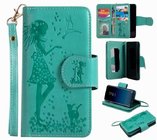 Samsung S9  Leather Folio Book Style Case Wallet,Built-in Cosmetology Mirror & 9 Card Slots Cash Pocket