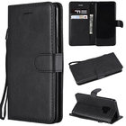 Samsung S9 Pure Color Leather Wallet Protective Case with Card Slots