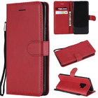 Samsung S9 Pure Color Leather Wallet Protective Case with Card Slots