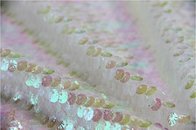 Creative Pink Round Shell Sequin Fabric