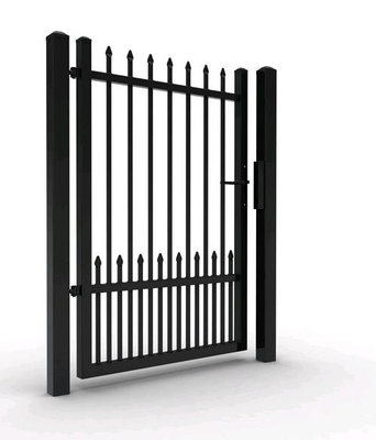 China Singal gate aluminum fence gate with top ornament supplier