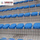 Indoor outdoor plastic seat soccer stadium chairs with matel stand leg aliumnium