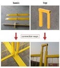 Yellow Color Powder Coated 6foot x 9.5foot weld mesh construction fence panels