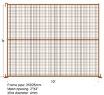 CA temporary construction fence panels 6ft x 10ft length with steel base