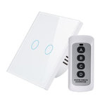 EU/UK Standard Remote Control Switches 1 gang Crystal Glass Switch Panel,Remote Wall Touch Switch+LED Indicator
