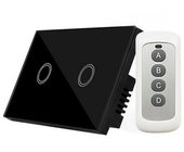 Smart Home US standard Crystal Glass Panel Touch Remote Switch Wall Light Touch Switch With remote controller