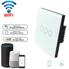 Wireless Wifi Touch switch 220v Wall Light Switch EU standard home automation WiFi switch Mobile APP Control