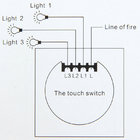 1/2/3 Gang 1 Way Touch Switch LED Light Switch Touch Screen Switch Wall Recessed Glass Panel Control AC 220V EU UK