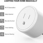 Smart Socket US Wifi Plug with Surge Protector, Voice Control Smart outlet Work with Alexa Google Home Tuya APP