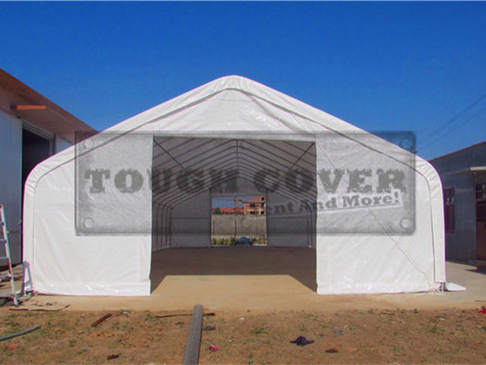 China Pointed roof, 9.15m wide Fabric-covered  Buildings, Storage Tents for sale supplier