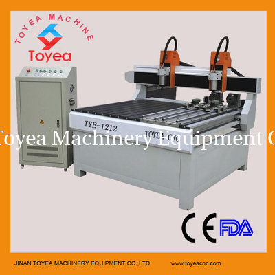 two heads two rotary axises cnc router engraving machine 1200 x 1200mm TYE-1212-2S