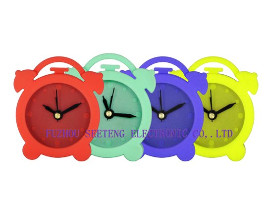 China Simple clean design single color available safety plastic material for desktop alarm clock supplier