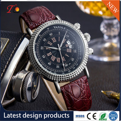 China Wholesale PU Leather Watch with Alloy Case and Custom Logo Men's Watch Business Watch Fashion Watch Movement Watch supplier